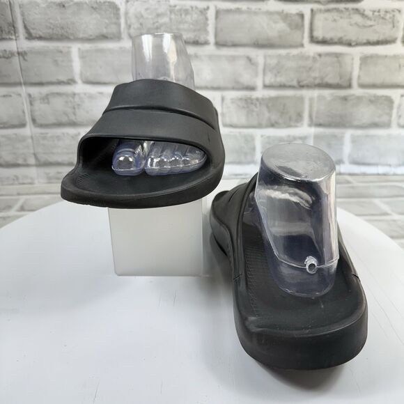 OOFOS OOahh Slide Sandal Black Recovery Comfort Men’s 8 Women’s 10 - Picture 4 of 10